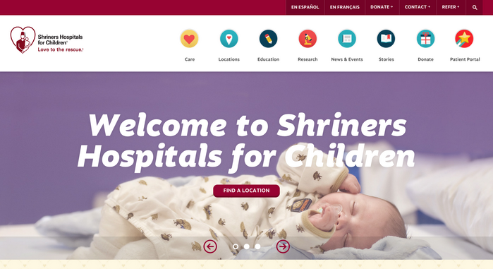 Shriners Hospital For Children - Fonts In Use